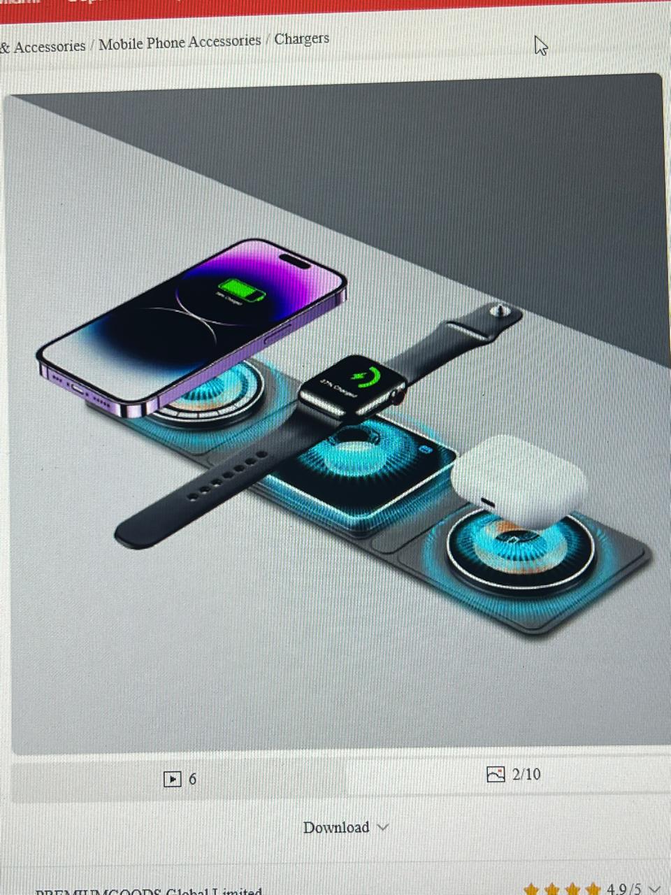 5w Fast Charge Desktop Multi-function Wireless Charger
